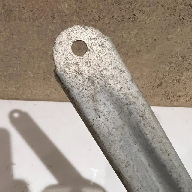 1950s Handy Shovel Ash Coal Fireplace Scoop Vintage Tool in Aluminum For Sale - Image 9 of 12