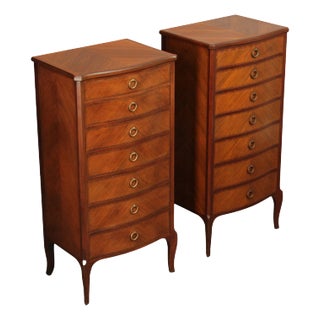 Schmieg & Kotzian Pair of Satinwood Lingerie Chests For Sale
