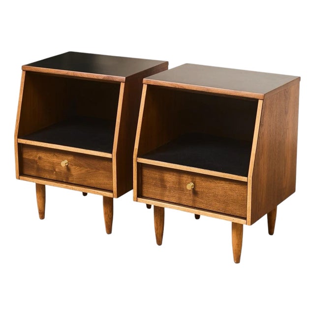 Mid 20th Century Restored Pair of Nightstands, Pair For Sale
