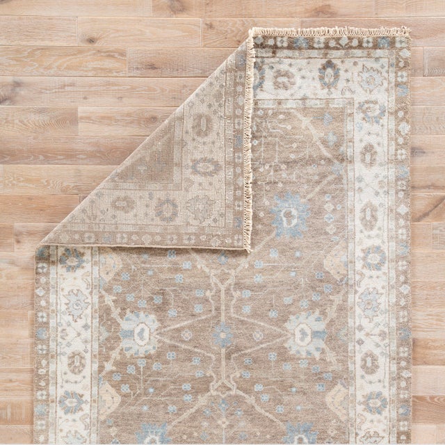Jaipur Living Princeton HandKnotted Floral Tan & Light Blue Area Rug