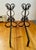 American Vintage Cast Iron Filligree Andirons For Sale - Image 3 of 8