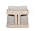Paradiso Outdoor Teak Natural Look Swivel Chair - Gray Fabric For Sale - Image 4 of 8
