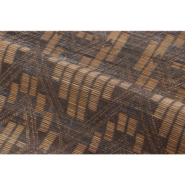 Vintage Tuareg Mat in Brown and Beige With Diamond Geometric Patterns For Sale In New York - Image 6 of 7