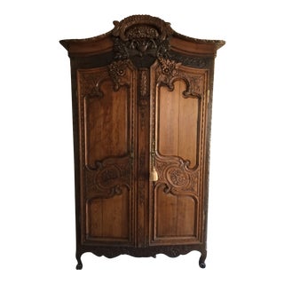 Late 19th Century Antique French Marriage Armoire For Sale