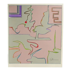 Harry Hilson Signed Abstract Mixed Media Painting