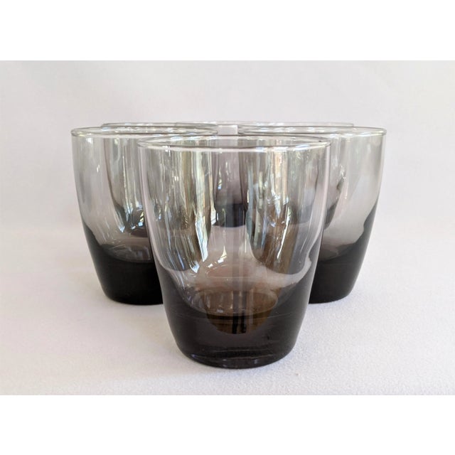 Libbey Smoke Gray Lowball Glasses - Set of 8 For Sale - Image 11 of 11