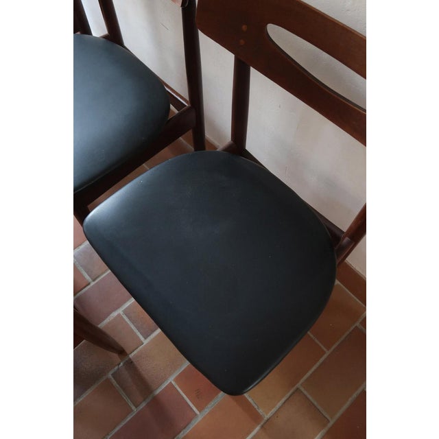 Black Danish Teak Dining Chairs in the manner of Henry Walter Klein, 1960s, Set of 5 For Sale - Image 8 of 18