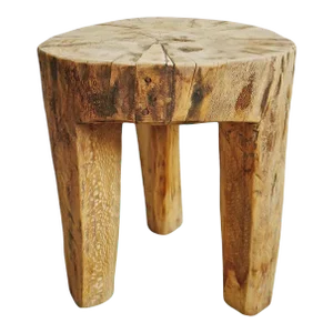 Contemporary Rustic Naga Three Leg Wood Table