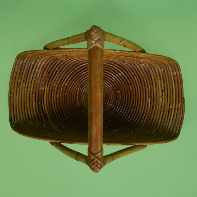 Coastal 1990s Organic Pencil Reed Magazine Rack For Sale - Image 3 of 4
