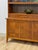 Brown Vintage Hutch by Paine Furniture MCM China Cabinet, Parquet Doors, Glass Sliding For Sale - Image 8 of 18