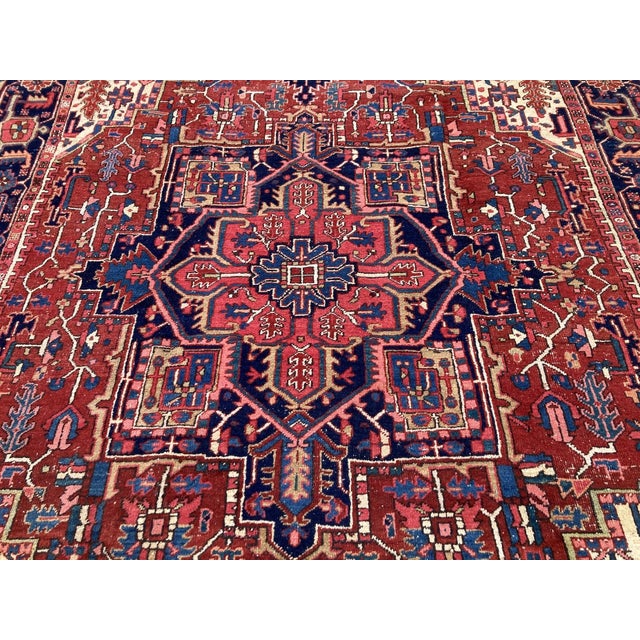1920s Antique Heriz Rug in Wool, 1920s For Sale - Image 5 of 11