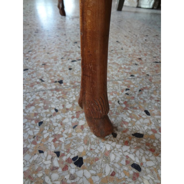 Wood Louis XV Butterscotch Leather Game Table For Sale - Image 7 of 10