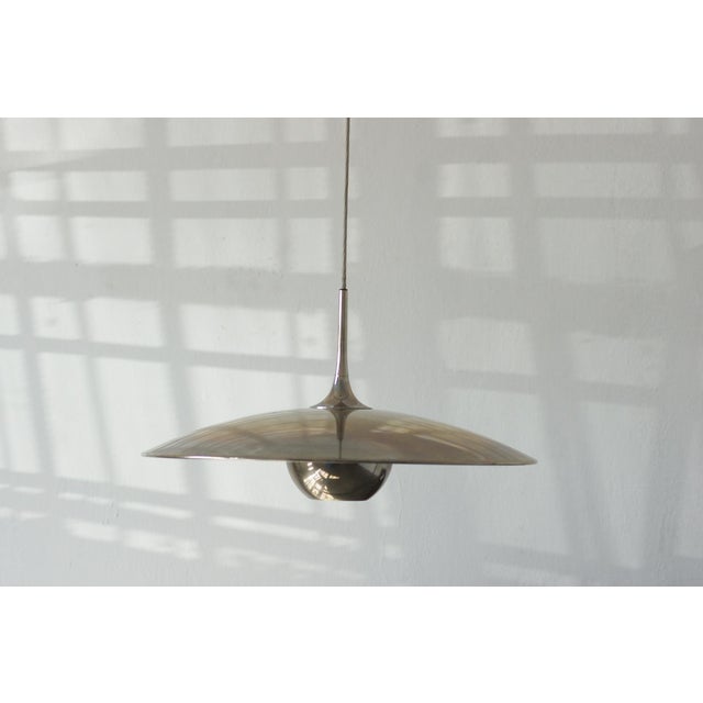 Mid-Century Modern Silver Pendant Lamp from Florian Schulz For Sale - Image 3 of 6