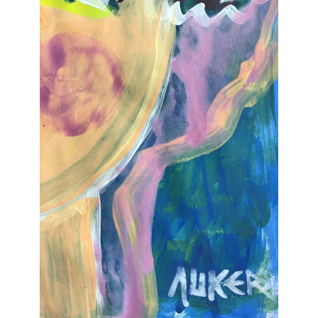Contemporary Painting “La Gitana” Small Original Artwork on Paper by CL Auker For Sale - Image 4 of 5