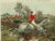 Classic foxhunt engraving Pl.3. "Swishing a Rasper" by H(enry) Alken printed 1850 from Fores' Hunting Accomplishments in a...