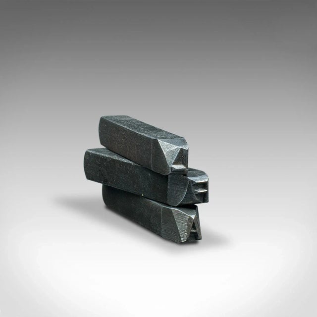 Victorian 1900s Antique Victorian English Engineer's Letter Punch Set For Sale - Image 3 of 9