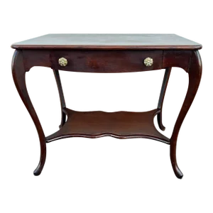 Antique Tiger Oak Library Table Desk, 19th Century.