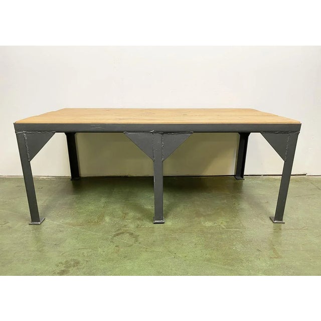 Wood Black Industrial Coffee Table, 1970s For Sale - Image 7 of 7