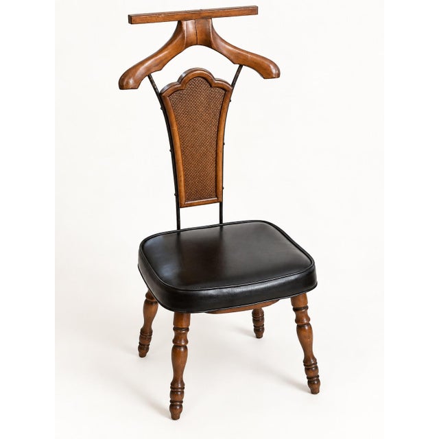 Mid 20th Century 1970s Babcock-Phillips Gentleman’s Valet Chair With Pull-Out Accessories Tray For Sale - Image 5 of 9
