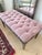 Late 19th Century Hollywood Regency Pink Velvet Tufted Bench With Ornate Carved Frame For Sale - Image 9 of 9