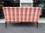Camelback Settee With Red Plaid Upholstery For Sale - Image 9 of 10