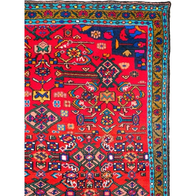 Vintage Persian Hamadan Rug – Size: 3' 11" X 9' 9" For Sale - Image 4 of 5