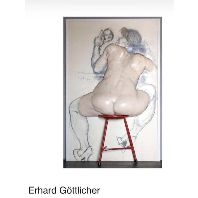 Modernist Artist, Nude Back View of Female For Sale - Image 6 of 13