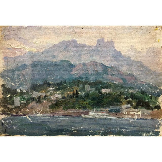 1970s Oil Painting Isle For Sale