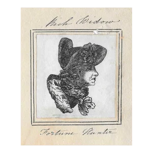 Antique 1820s Double Portrait Drawing