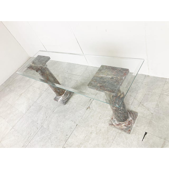 Vintage Marble Console Table, 1960s For Sale - Image 9 of 11