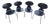 Ant Chairs by Arne Jacobsen for Fritz Hansen, 1976, Set of 4 For Sale