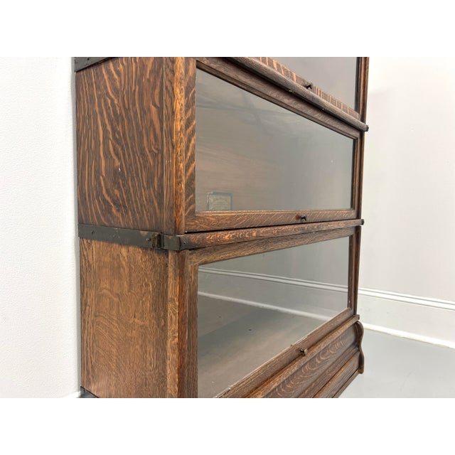 Globe Wernicke Grade 299 Early 20th Century Quartersawn Tiger Oak Four