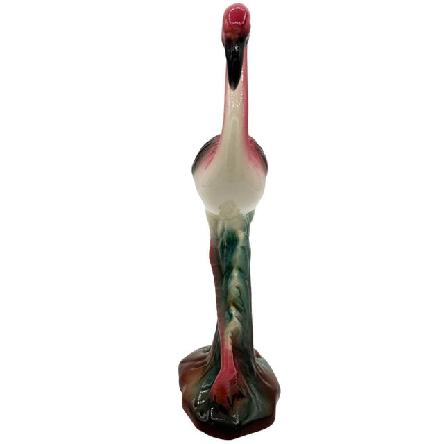 Mid-Century Modern Mid-Century Tropical Ceramic "The Walker" Pink Flamingo Figurine For Sale - Image 3 of 10