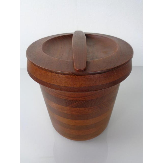 Metal Danish Teak Ice Bucket from Wiggers, 1960s For Sale - Image 7 of 16