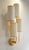 Elevation 4 Wall Sconces in Patinated Gold Metal and White Shades by Aymeric Lefort, Set of 2 For Sale - Image 16 of 18