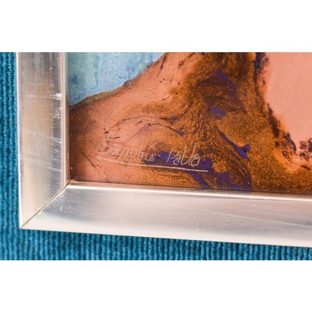 Pablo Sumbhu, Mermaid & Abstract Composition, 1970, Watercolors, Set of 2 For Sale - Image 9 of 18