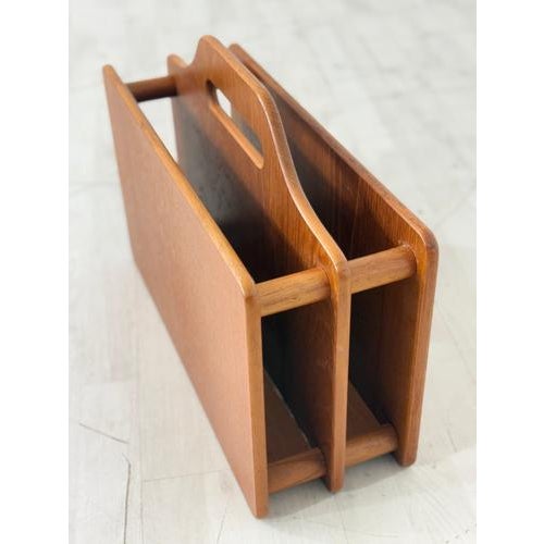 Danish Newspaper Rack in Teak For Sale - Image 3 of 5