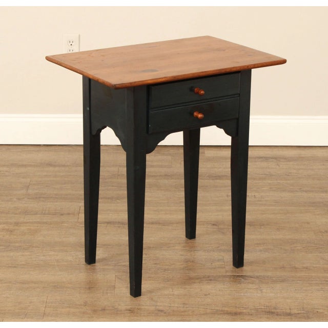 Shaker Style Painted Pine One-Drawer End Table For Sale - Image 9 of 12