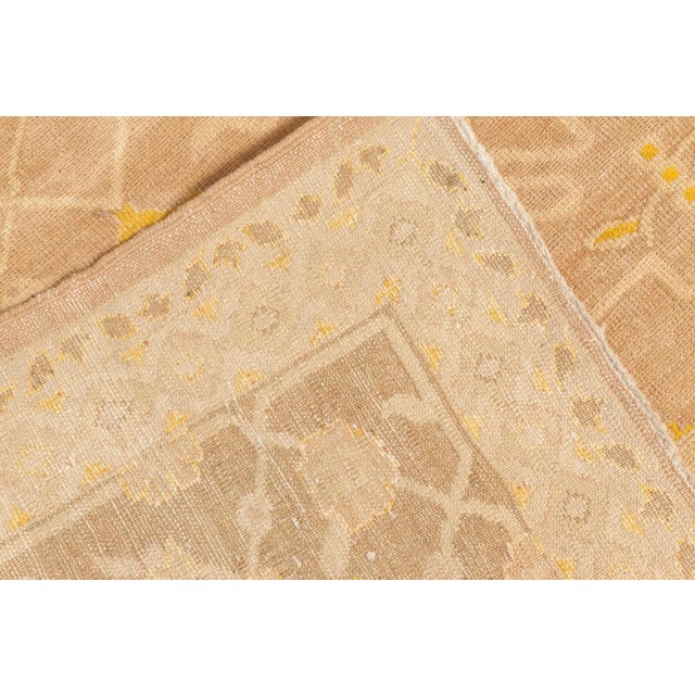 Gold Large Egyptian Modern Gold Wool Rug with Botanical Motif by Doris Leslie Blau For Sale - Image 8 of 8