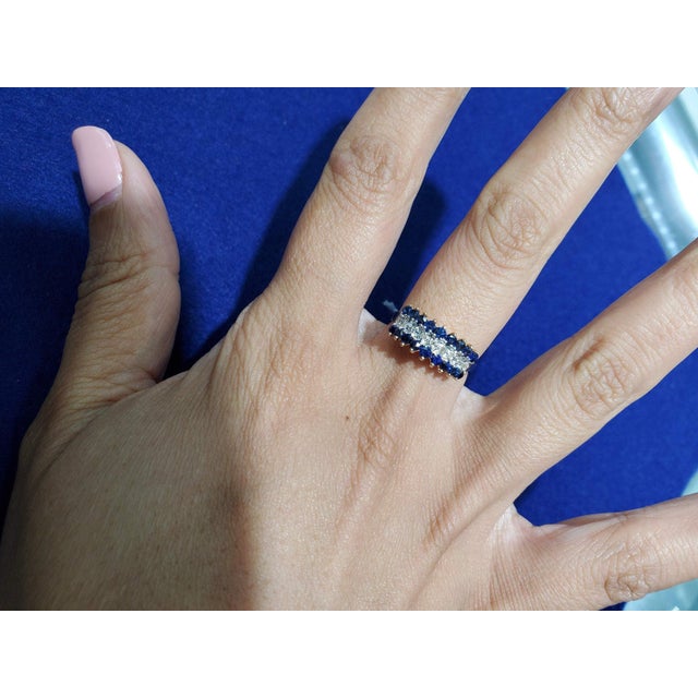 ♥ Product Summary ♥ Main Stone: Sapphire & Diamonds Band Material: 10k Yellow Gold Stone Cut: Round Weight: 2 grams