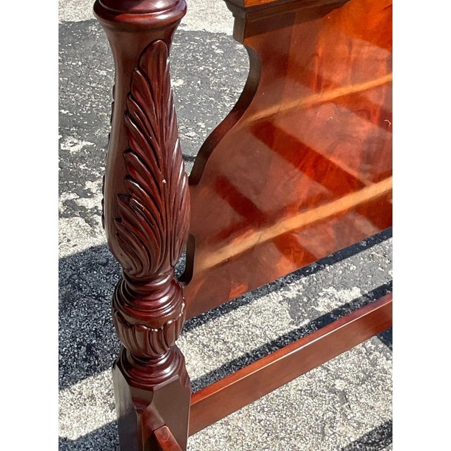 Bernhardt Bernhardt Mahogany Regency Queen Size Four Poster Bed - Vintage 1980s For Sale - Image 4 of 6