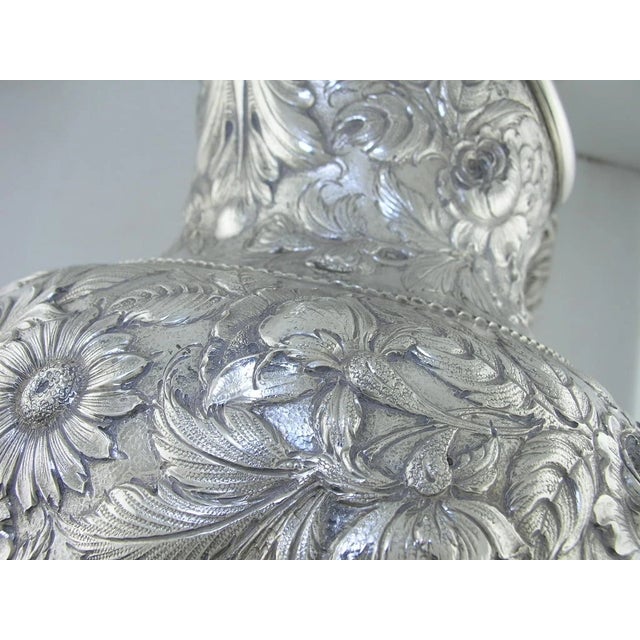 Rare Sterling Silver S Kirk & Son Water Pitcher Repousse no.26F ~No Mono ~41ozt For Sale - Image 10 of 18