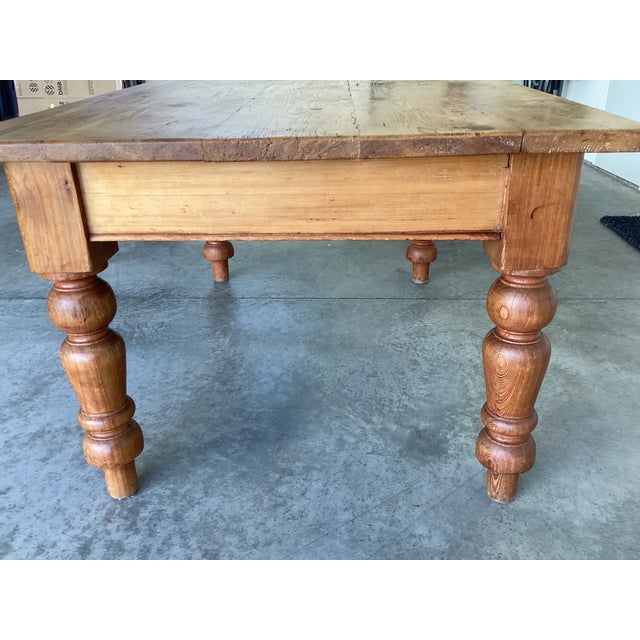 Late 19th Century Late 19th Century English Country Style Pine Table For Sale - Image 5 of 9