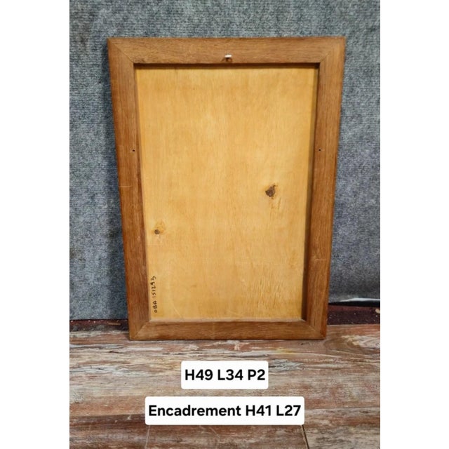 Antique Wood Marquetry Panel with Exotic Scene For Sale - Image 6 of 7