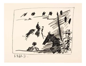 Pablo Picasso, Jeu de la Cape, Original Lithograph, 1961
