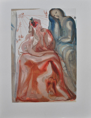 Salvador Dali, La confession de Dante, Etching