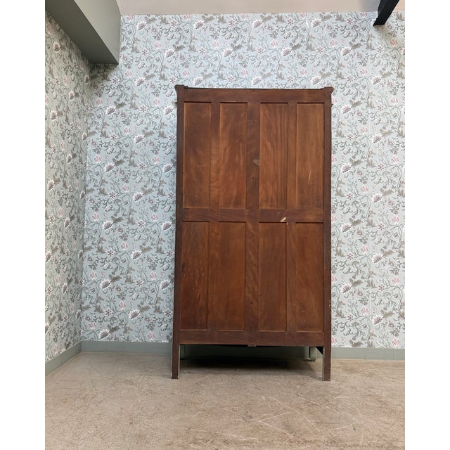 Large Art Nouveau Wardrobe in Sapelli and Beech, 1890s For Sale - Image 6 of 18