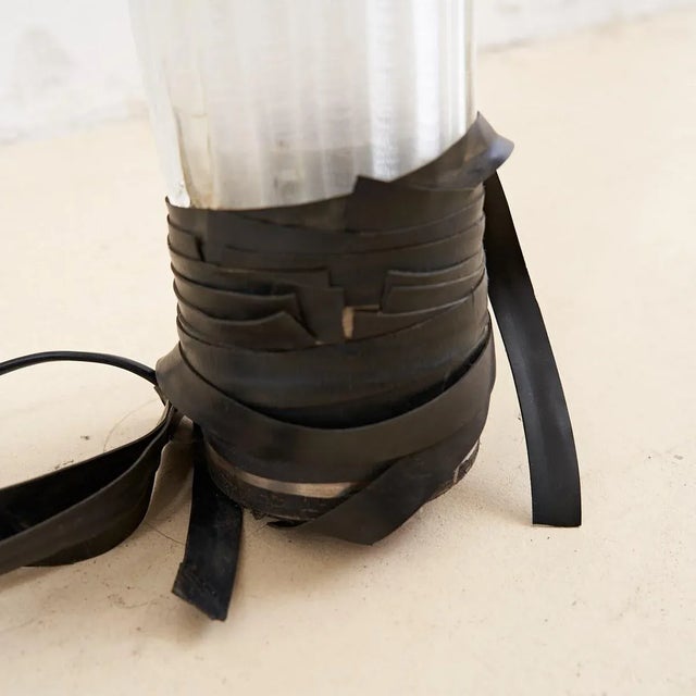 Lamp in Bamboo & Murano Glass For Sale - Image 5 of 10