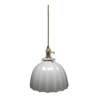 Translucent Milk Glass Dome Shaped Shade For Sale