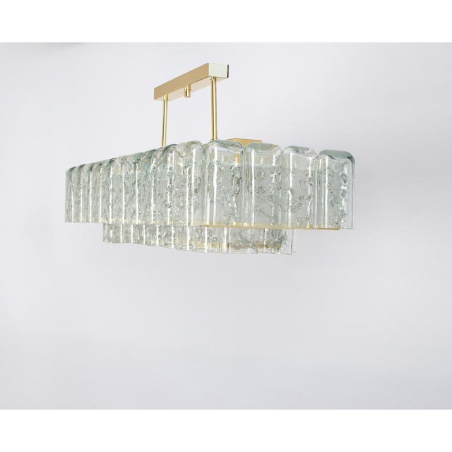 Large Ice Glass Tubes Chandelier from Doria, Germany, 1960s For Sale - Image 4 of 15